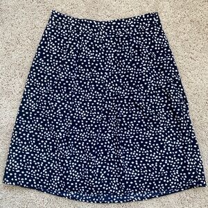 Banana Republic Navy & White Polka Dot Skirt